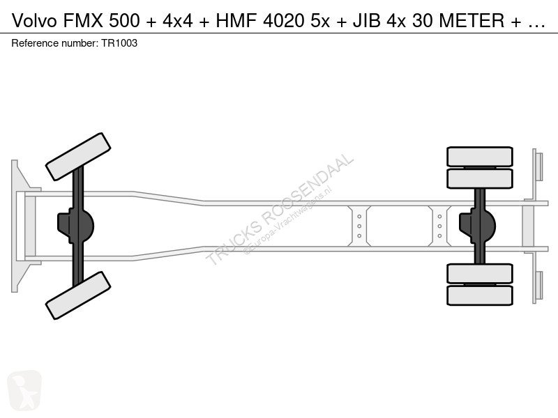 شاحنة Volvo 500 + 4x4 + HMF 4020 5x + JIB 4x 30...