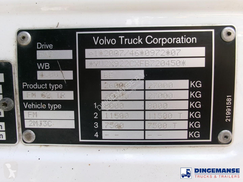 شاحنة Volvo 380 6X2 fuel tank 20.6 m3 / 4 comp