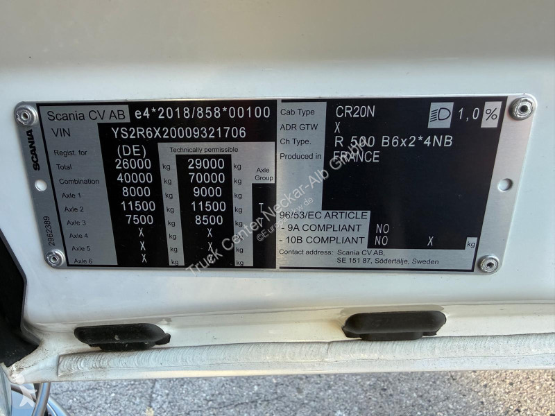 Lastbil Scania R500 XT Palfinger Kran PK53002 +...