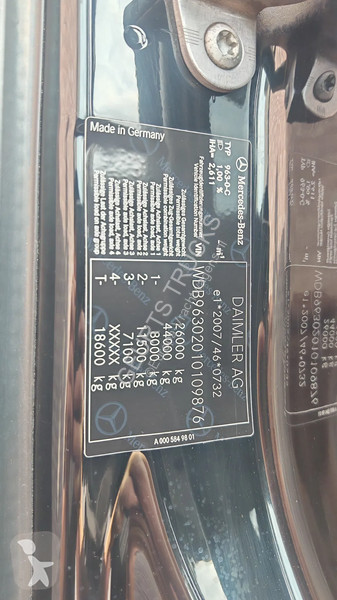 Kamion Mercedes 2536 6X2 SCHUIFZEIL MET...