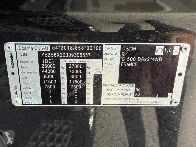 شاحنة Scania S500 Komplettzug 2x...