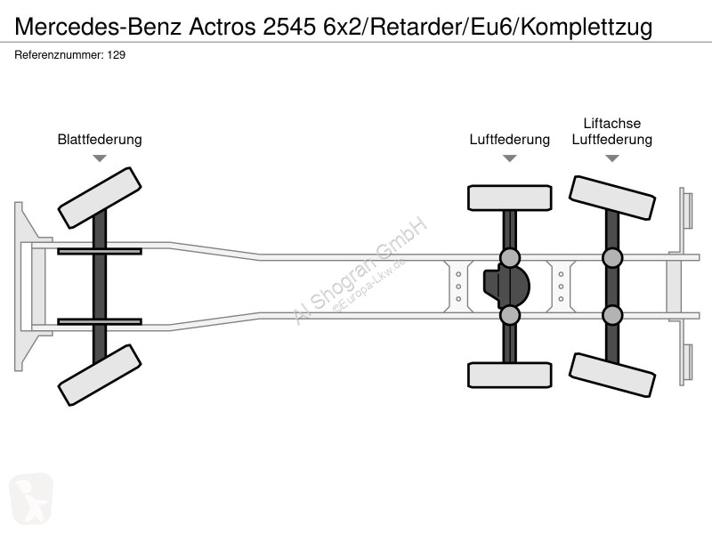 شاحنة Mercedes 2545 6x2/Retarder/Eu6/Komplettzug