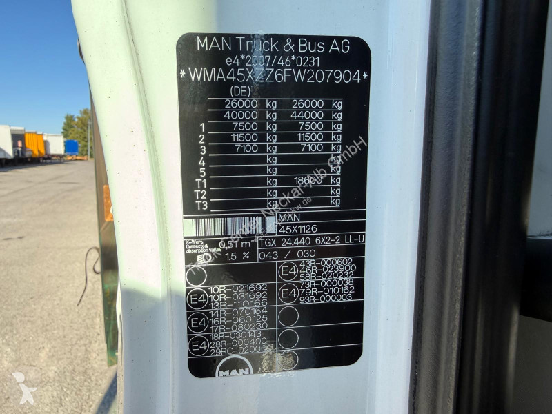 شاحنة MAN TGX  24.440 XXL 6x2-2 LL-U BDF...