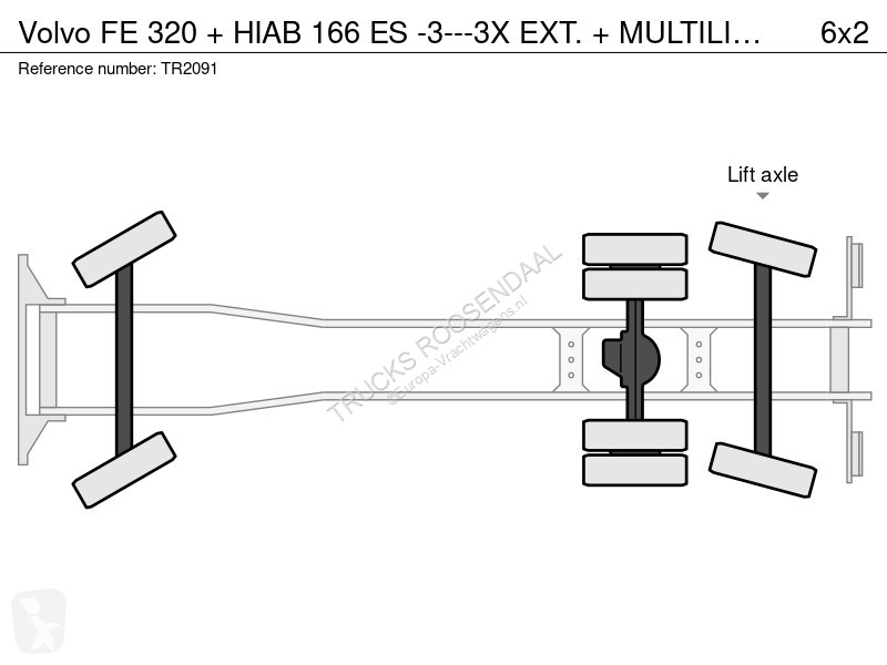 Volvo 320 + HIAB 166 ES -3---3X EXT. +...