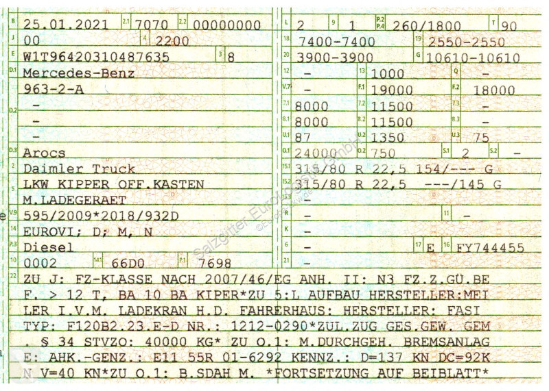 شاحنة Mercedes 1935 / Fernbedienung/ Fassi /...