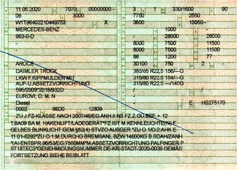 شاحنة Mercedes 2645 / Palfinger / Lenkachse /...