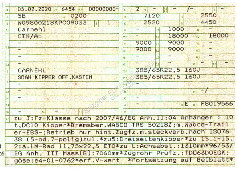 Camião Mercedes 2546 / Dreiseitenkipper /...