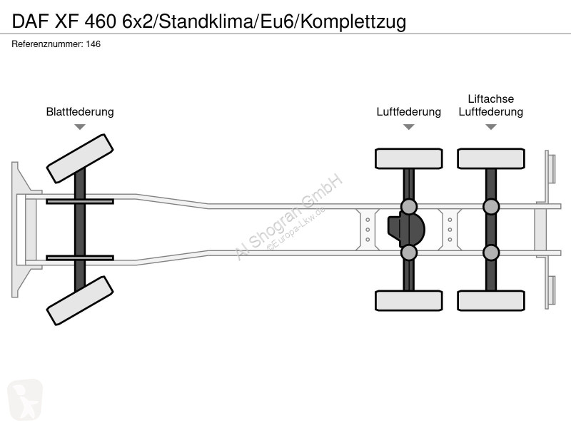 شاحنة DAF 6x2/Standklima/Eu6/Komplettzug