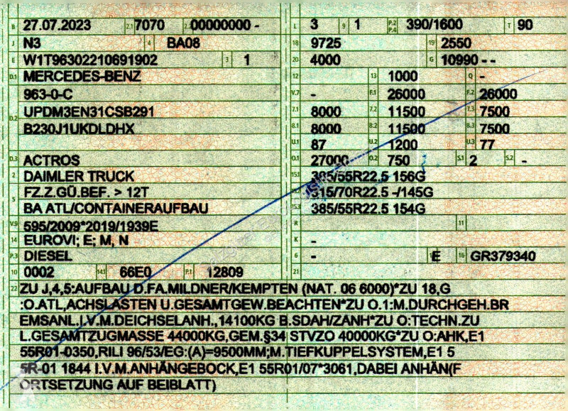 شاحنة Mercedes 2553 | 6E | Retarder |...
