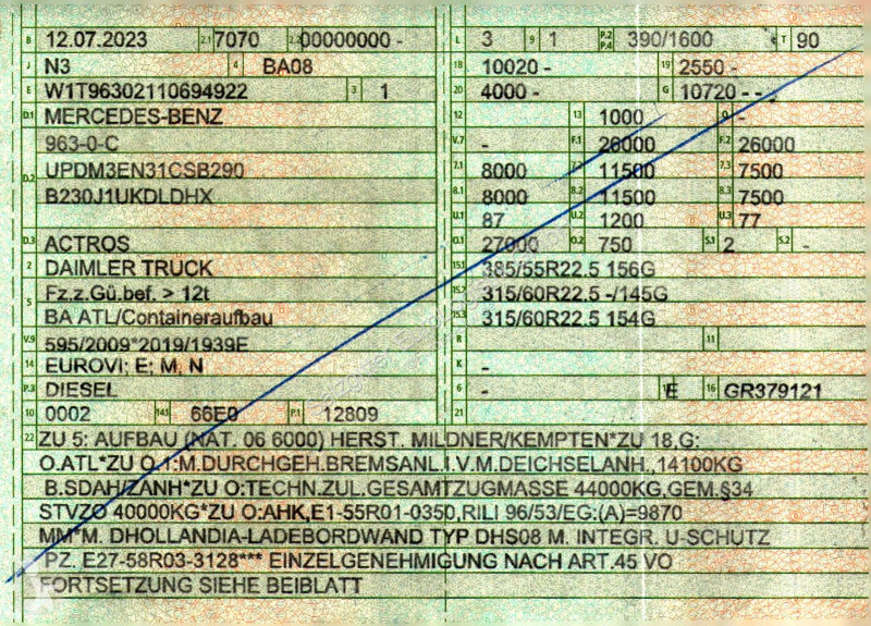 Mercedes 2553 | 6E | Retarder | Lenkachse |...