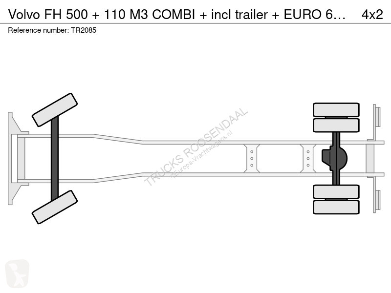 شاحنة Volvo 500 + 110 M3 COMBI + incl trailer +...