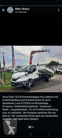 Camion Iveco 7C18 Kipper mit Kran * 4 x...