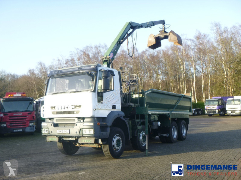 Kamion Iveco AD340T36 8x4 RHD tipper + HMF 1244 Z1