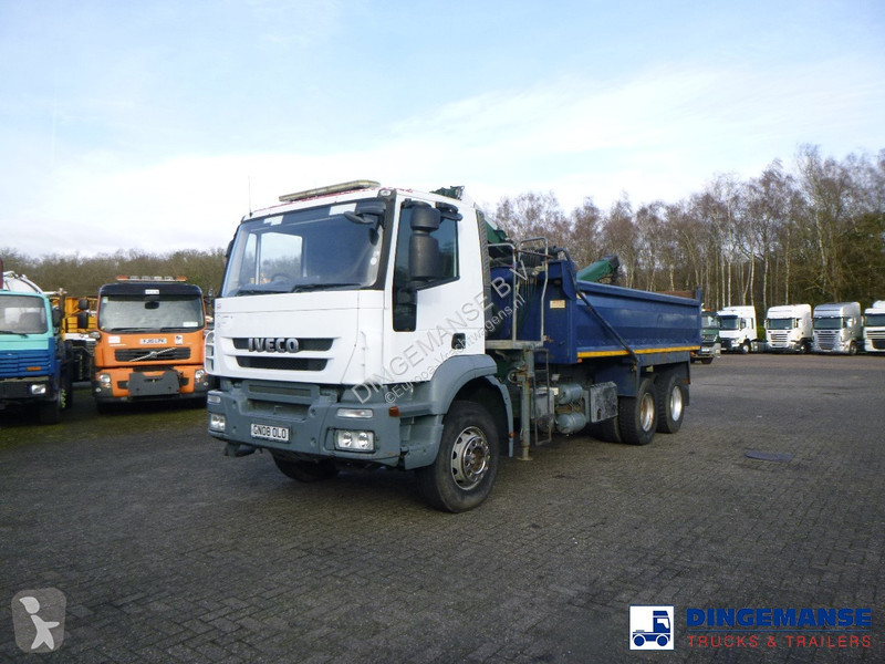 Kamion Iveco AD260T33 6X4 RHD tipper + HMF crane