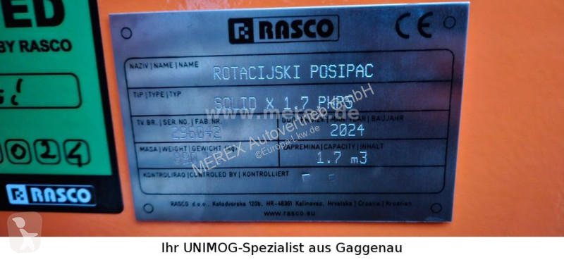 Equipamentos pesados Unimog RASCO Solid X 1,7