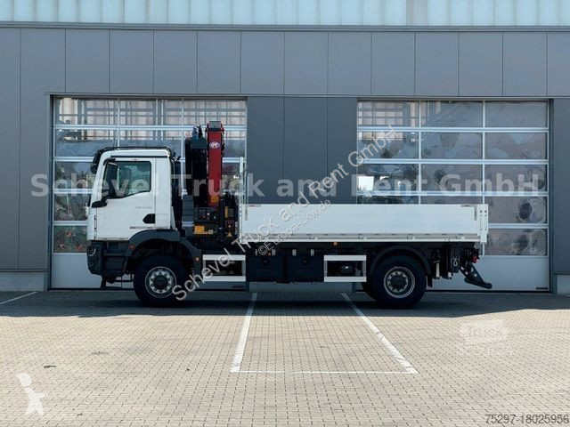 Lastbil MAN TGM 4x4 BB Pritsche HMF 1620 /4x hydr