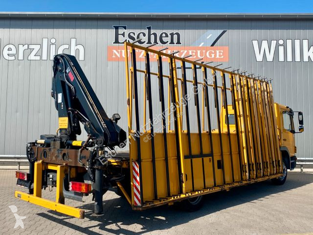 Lastbil Mercedes 1224 Glastransporter | HIAB...