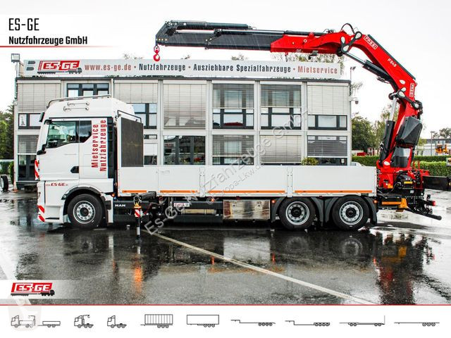 Camion MAN 26.480 6x2-4 LL CH mit Fassi...
