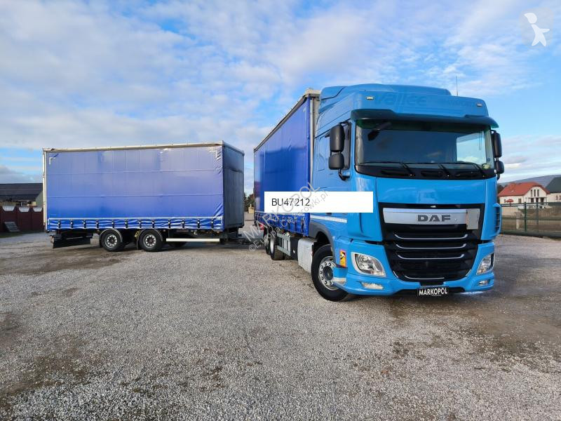 Camion remorque DAF Plandek Firanka