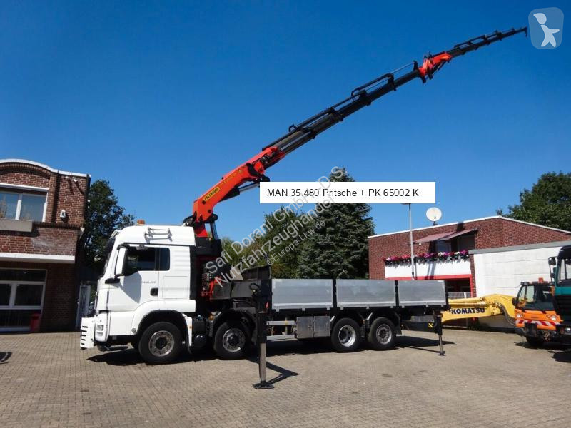 شاحنة MAN 35.480 TGS Pritsche + PK 65002 Kran 8x2
