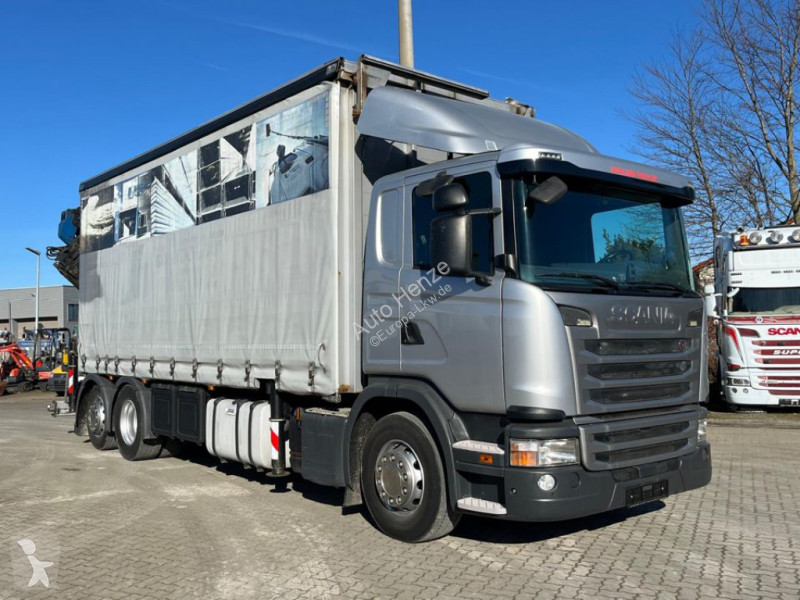 شاحنة Scania G 410 6x2 Pritsche Heckkran...
