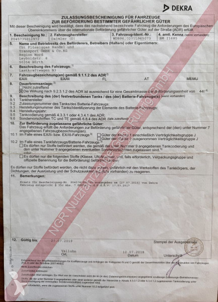 شاحنة Mercedes 2536 ADR Valid &...
