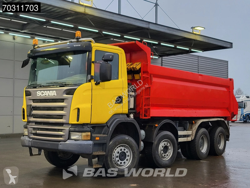 Camion benne Scania G 420 8X6 8x6 18m3 KH Kipper Steel suspension Big ...