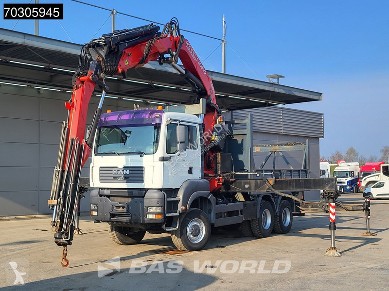 شاحنة MAN 33.350  6X6 Fassi F600 Crane Kran +...