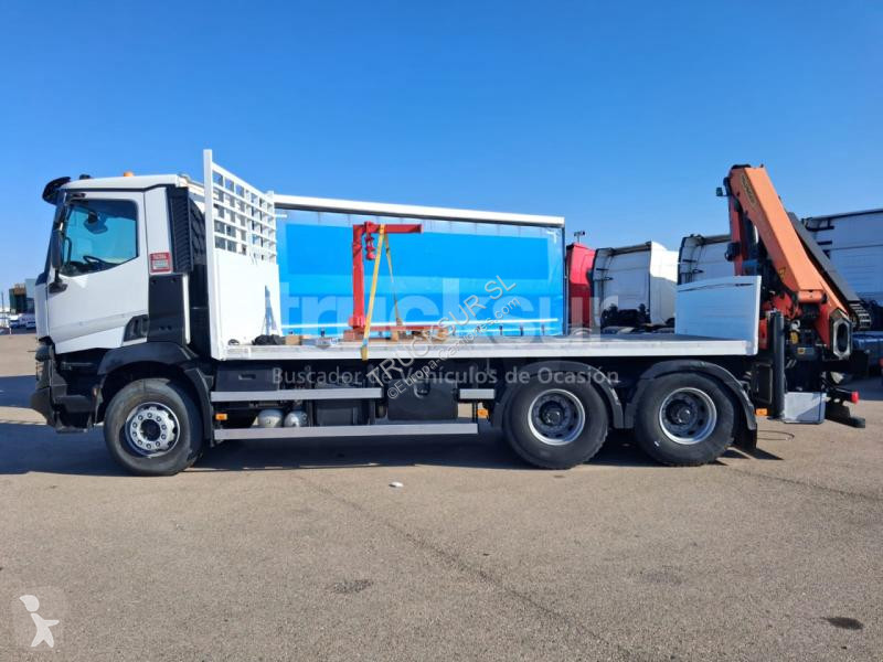 شاحنة Renault C430.26  6X4 UA + CAJA ABIERTA