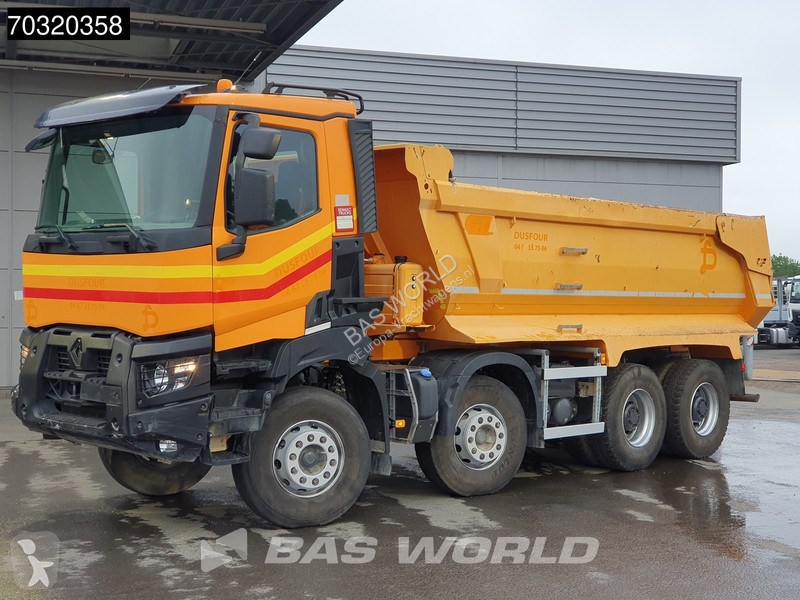 شاحنة Renault K 480 8X4 16m3 tipper Steel...