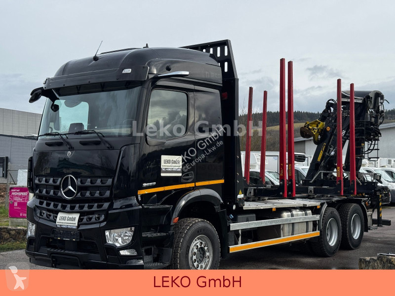 شاحنة Mercedes 2653 Mit Kran Loglift 125Z Holz LKW
