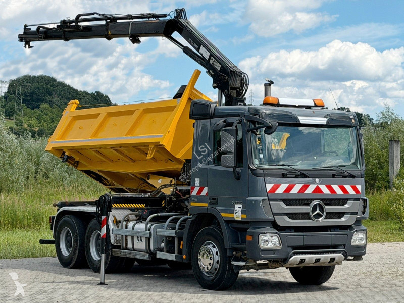 شاحنة Mercedes ACTROS * KIPPER 4,80 + KRAN/FUNK...