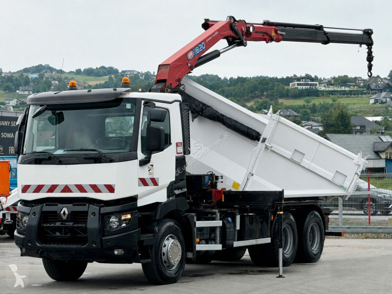 شاحنة Renault C 380* KIPPER 5,20 m* KRAN/FUNK *...