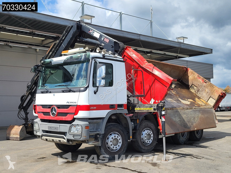 شاحنة Mercedes 4141 8X4 HIAB 166 D-4 Hiduo...