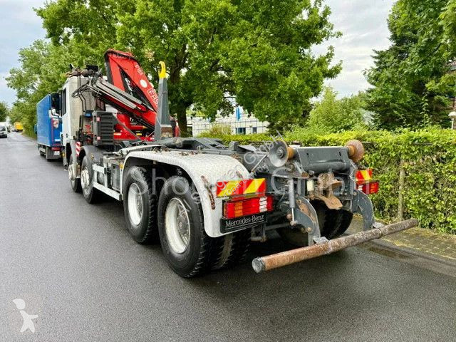 Camion Mercedes 3241 8x4/Abrollkipper+Fassi...