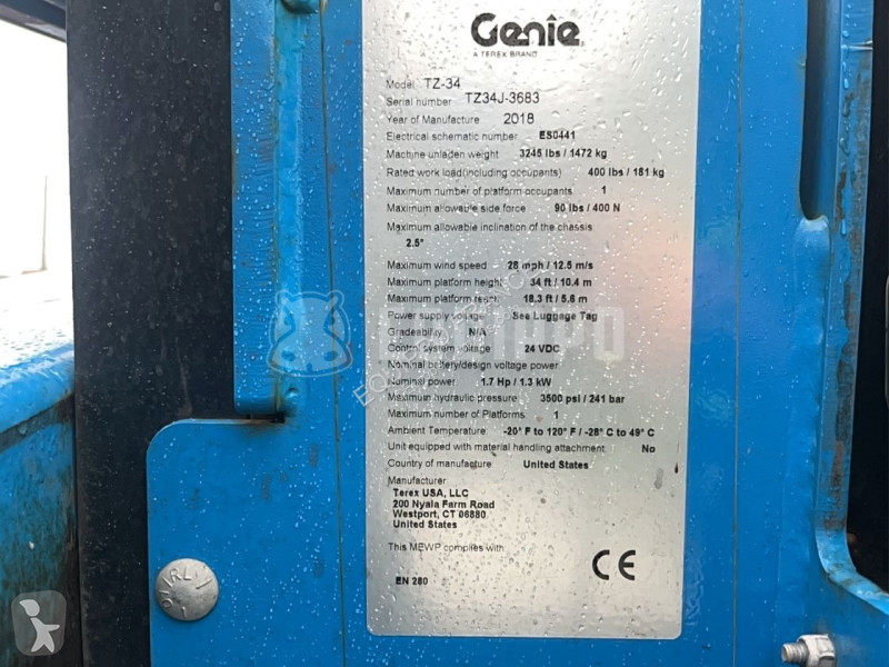 Gondola Genie TZ34 (12m)