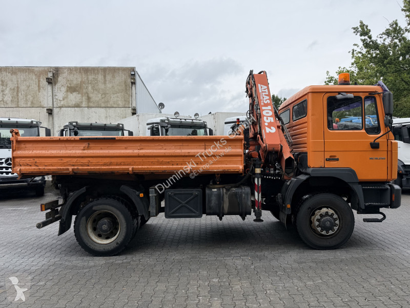 شاحنة MAN ME 18.250 4X4 Kipper mit Kran Atlas...