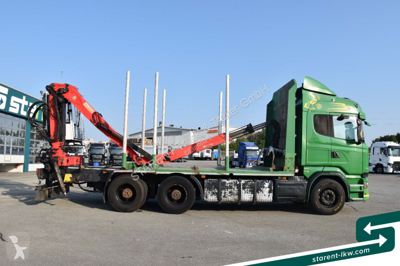 Camion Scania R580 V8 6x4 alfinger Kabinenkran...