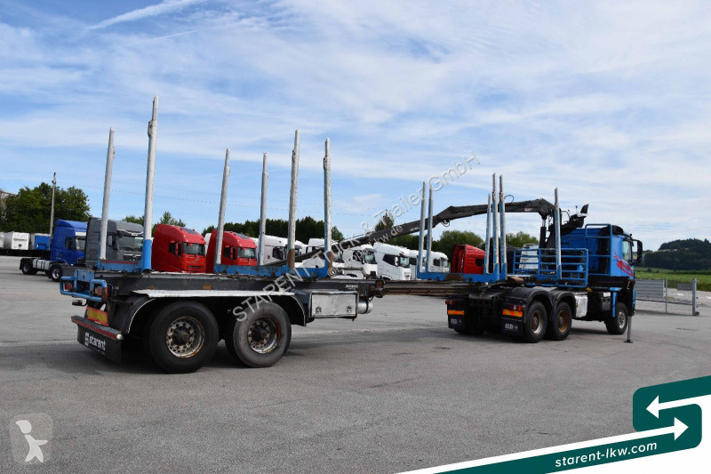 Camion remorque Mercedes 3653 6x6 Penz Holz...