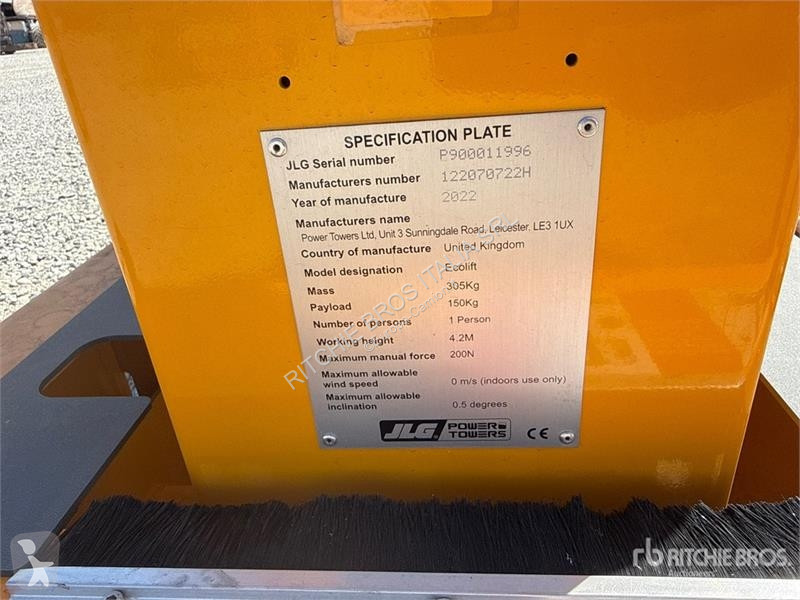 Plataforma elevadora JLG ECOLIFT Vertical Mast...