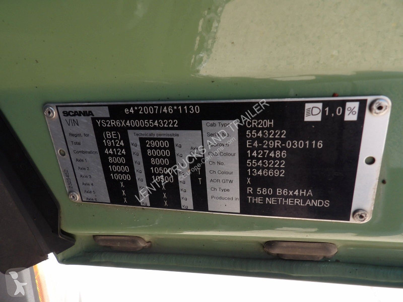 Camion Scania R580-6X4-RETARDER-EPSION...