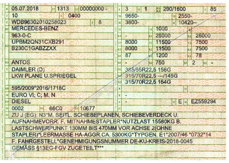 شاحنة Mercedes 2540 / Lenkachse / Lift /...