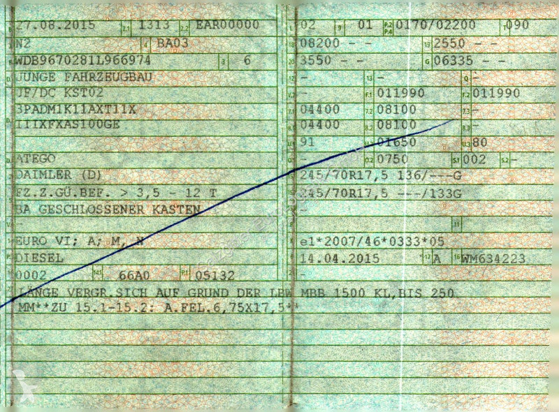 شاحنة Mercedes 1223 / Ladebordwand