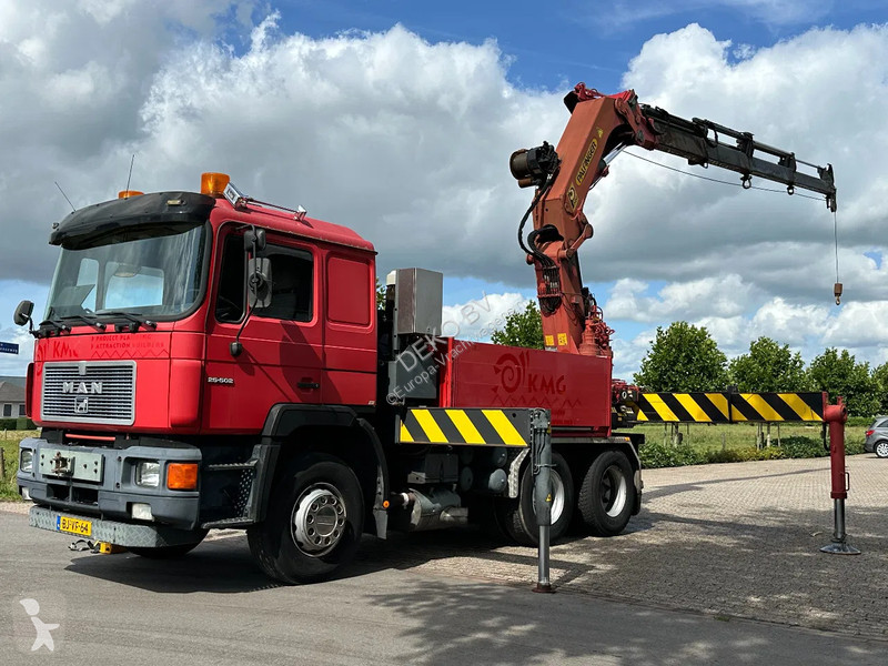 Camion MAN F16 25.502 V10 PALFINGER PK52000...