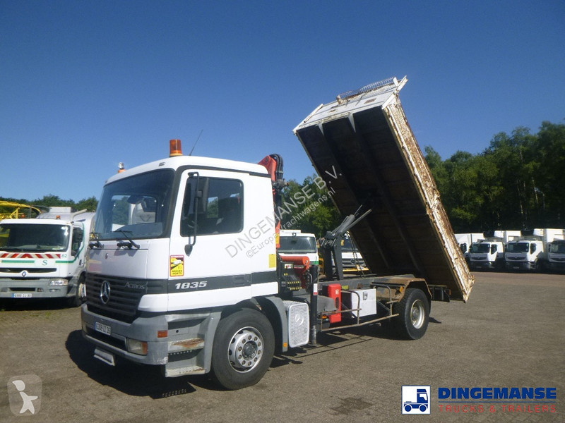 Camião Mercedes 1835 4x2 tipper + Palfinger...