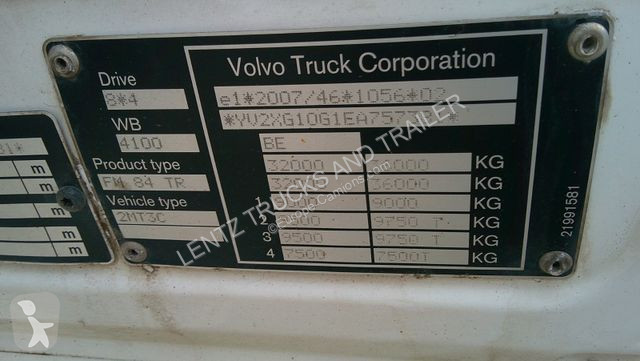 Lastbil Volvo 0-8X4--25400L-5 KAMMER-OBEN UNTEN...