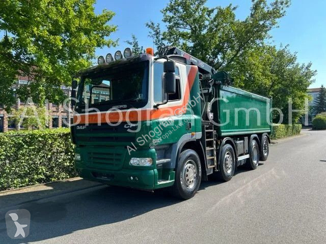 Camion DAF 85480 8X2 Kipper+Kran Hiab 144E-3 PRO