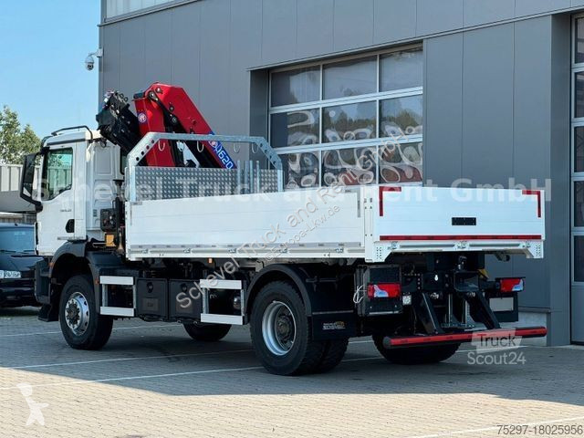 Lastbil MAN TGM 4x4 BB Pritsche HMF 1620 /4x hydr
