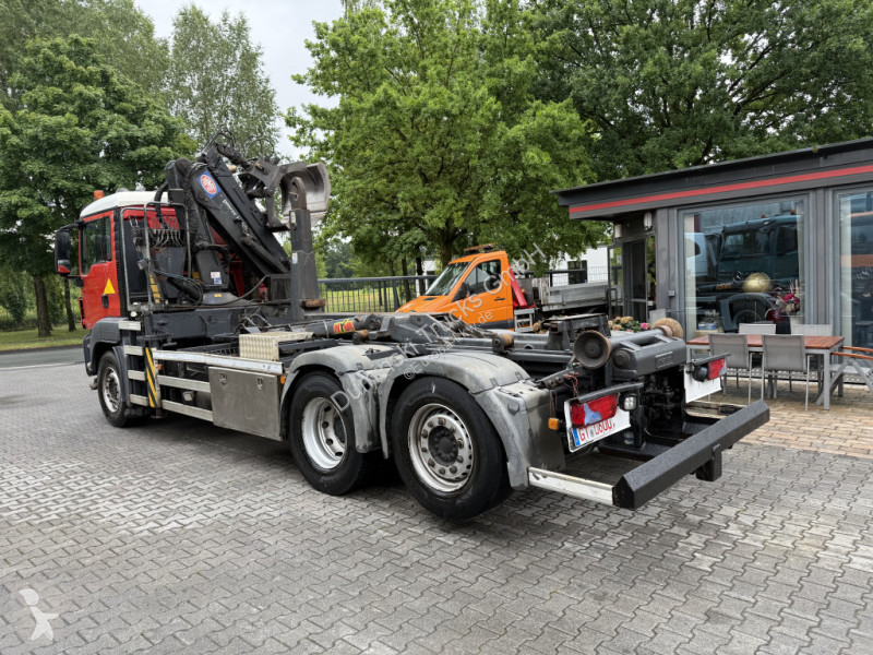 Lastbil MAN TGS 6X2 Haken mit Kran HMF 1643Z