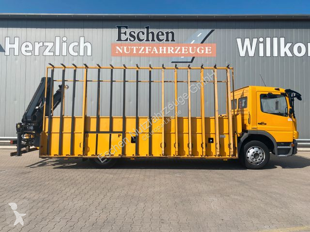 Lastbil Mercedes 1224 Glastransporter | HIAB...
